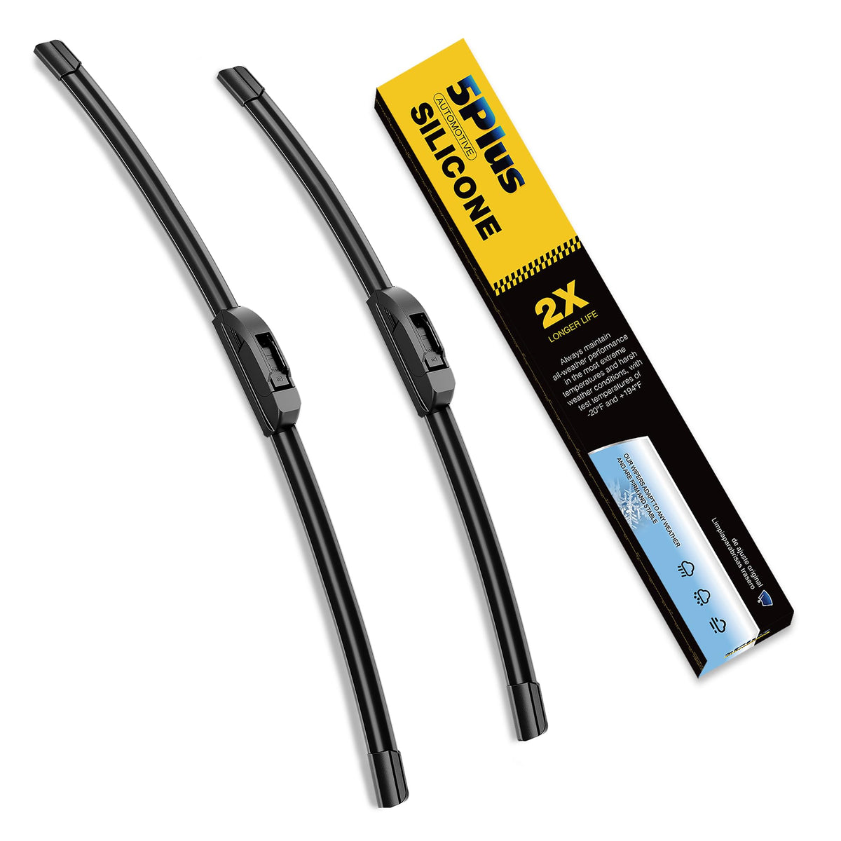 5 PLUS Premium Silicone Wiper Blades Fits Tesla Model Y 2020-2025 Jansha Store