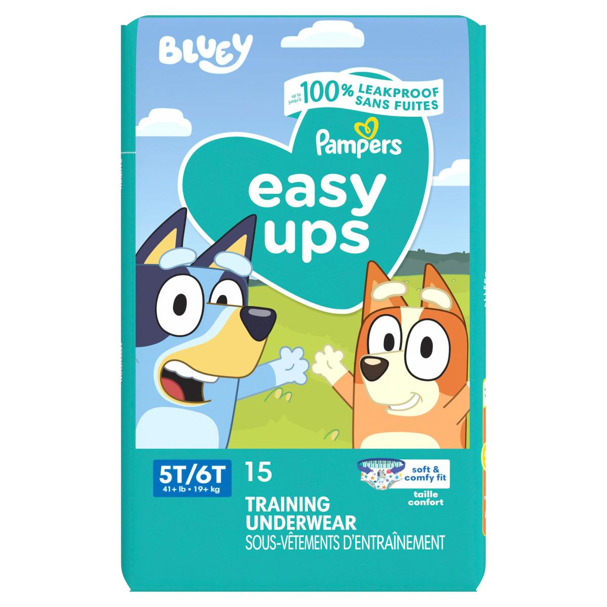 Easy Ups Girls & Boys Potty Training Pants, Size 7 (5T-6T), 84 Count, Bluey Absorbent Pull Up Training Underwear, Up to 100% Leakproof Day and Night, Hypoallergenic Jansha Store