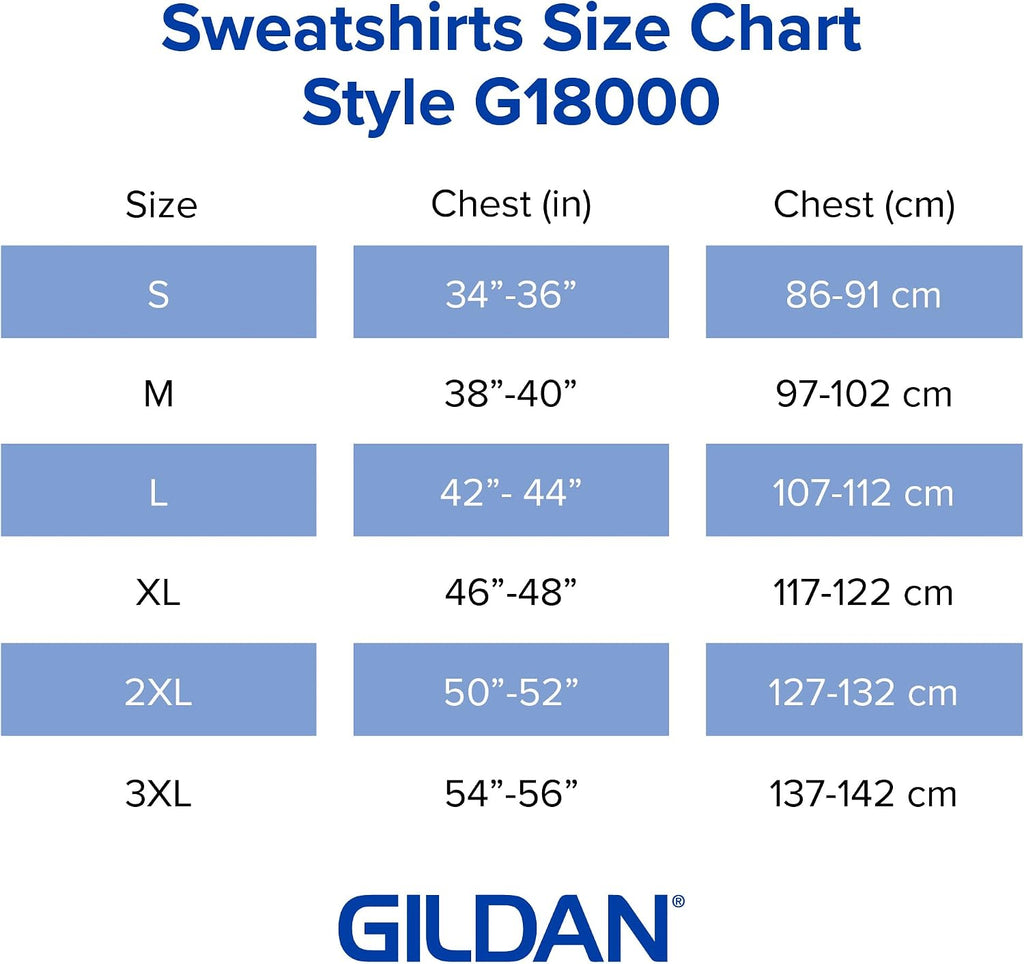 Gildan Adult Fleece Crewneck Sweatshirt, Style G18000, Multipack, Black (1-Pack), X-Large Jansha Store