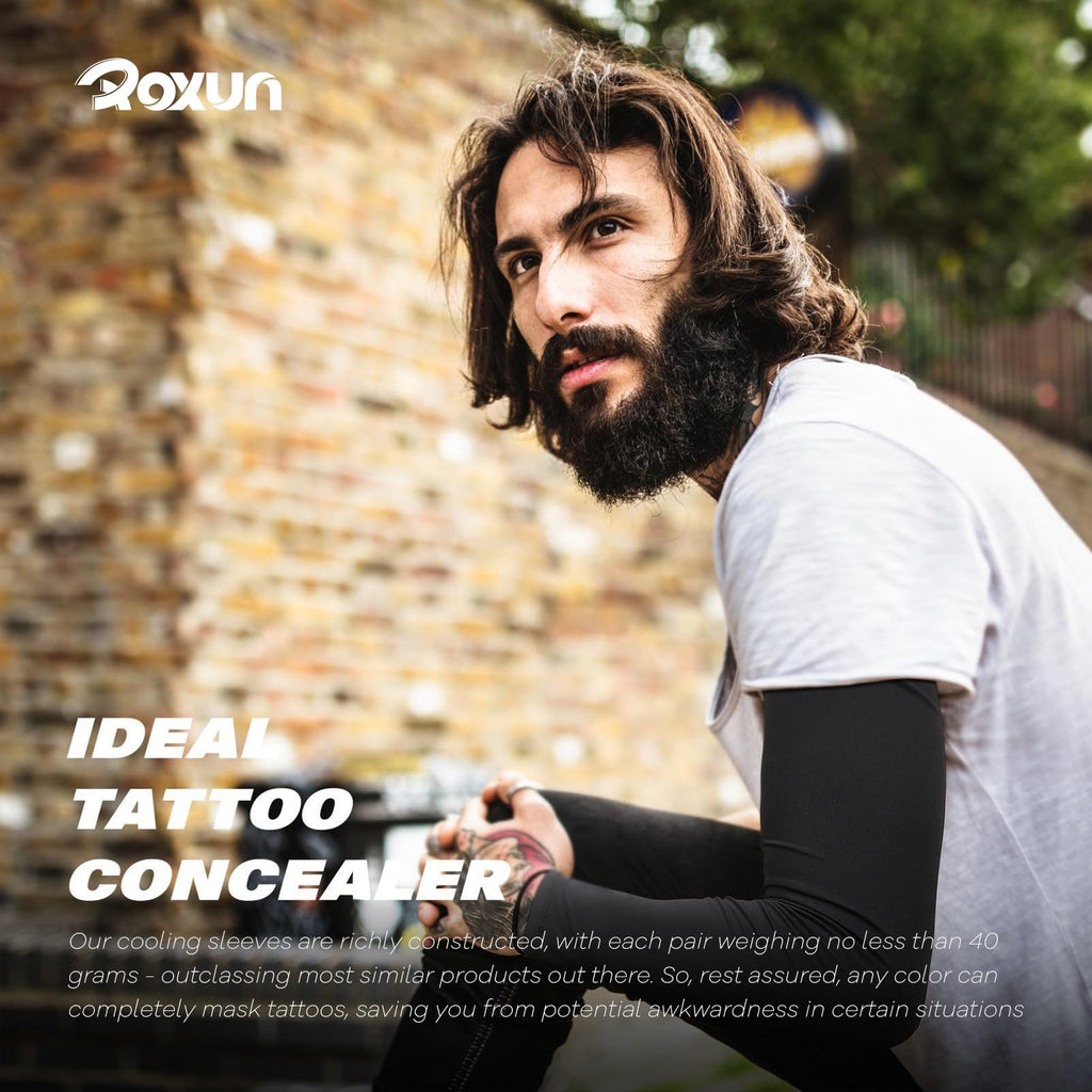 ROXUN Arm Sleeves Cooling UV Sun Protection Sport Compression for Men Women Jansha Store