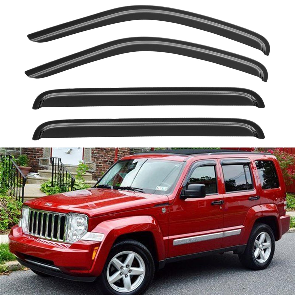 Window Visors Rain Guards for 2015-2026 Ford F150 Crew/SuperCrew Cab Jansha Store