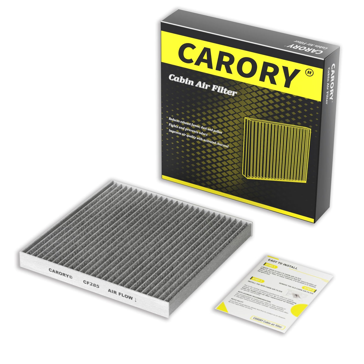 CARORY Cabin Air Filter w/Activated Carbon for Honda Accord 2003–2022, Civic 2006–2015, CR-V 2007–2016, Odyssey 2005–2017, Pilot 2009–2022, Ridgeline 2006–2025, Acura MDX 2007–2020, and More, CF134 Jansha Store