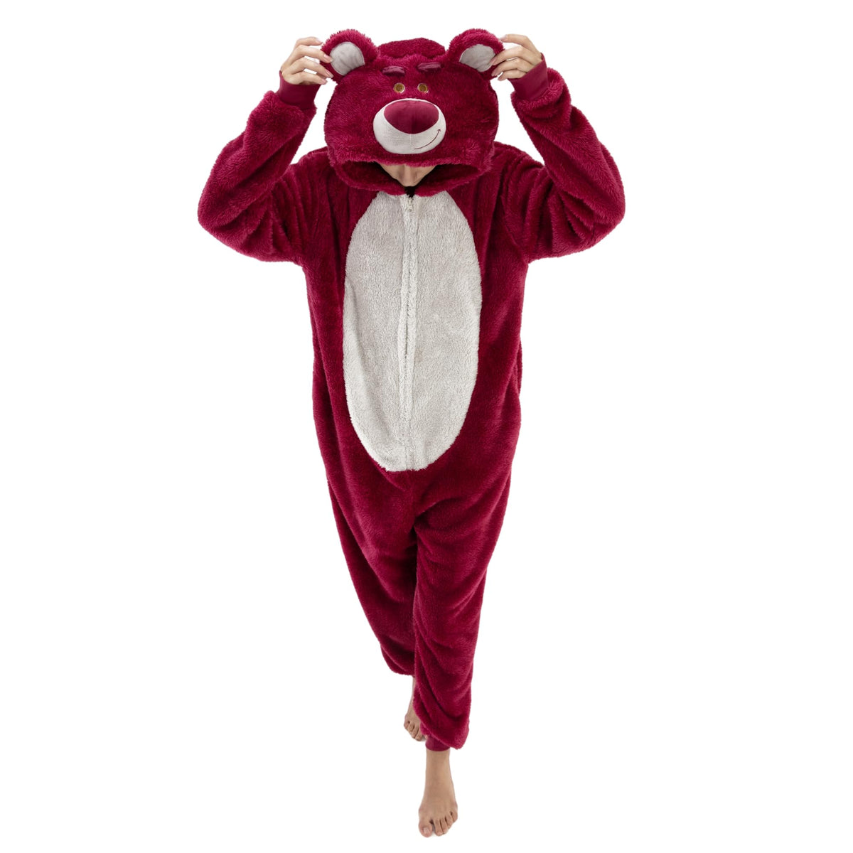 COSUSKET Snug Fit Unisex Adult Onesie Pajamas, Flannel Cosplay Animal One Piece Halloween Costume Sleepwear Homewear Jansha Store