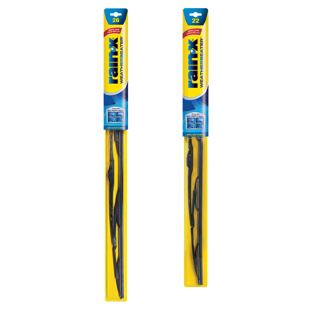 Rain-X 820149 WeatherBeater Wiper Blades, 22" Windshield Wipers (Pack of 2), Automotive Replacement Windshield Wiper Blades That Meet Or Exceed OEM Quality And Durability Jansha Store