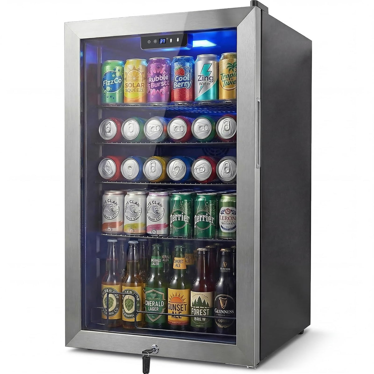 24 Inch Upgraded Dual Zone Wine and Beverage Refrigerator Cooler Jansha Store