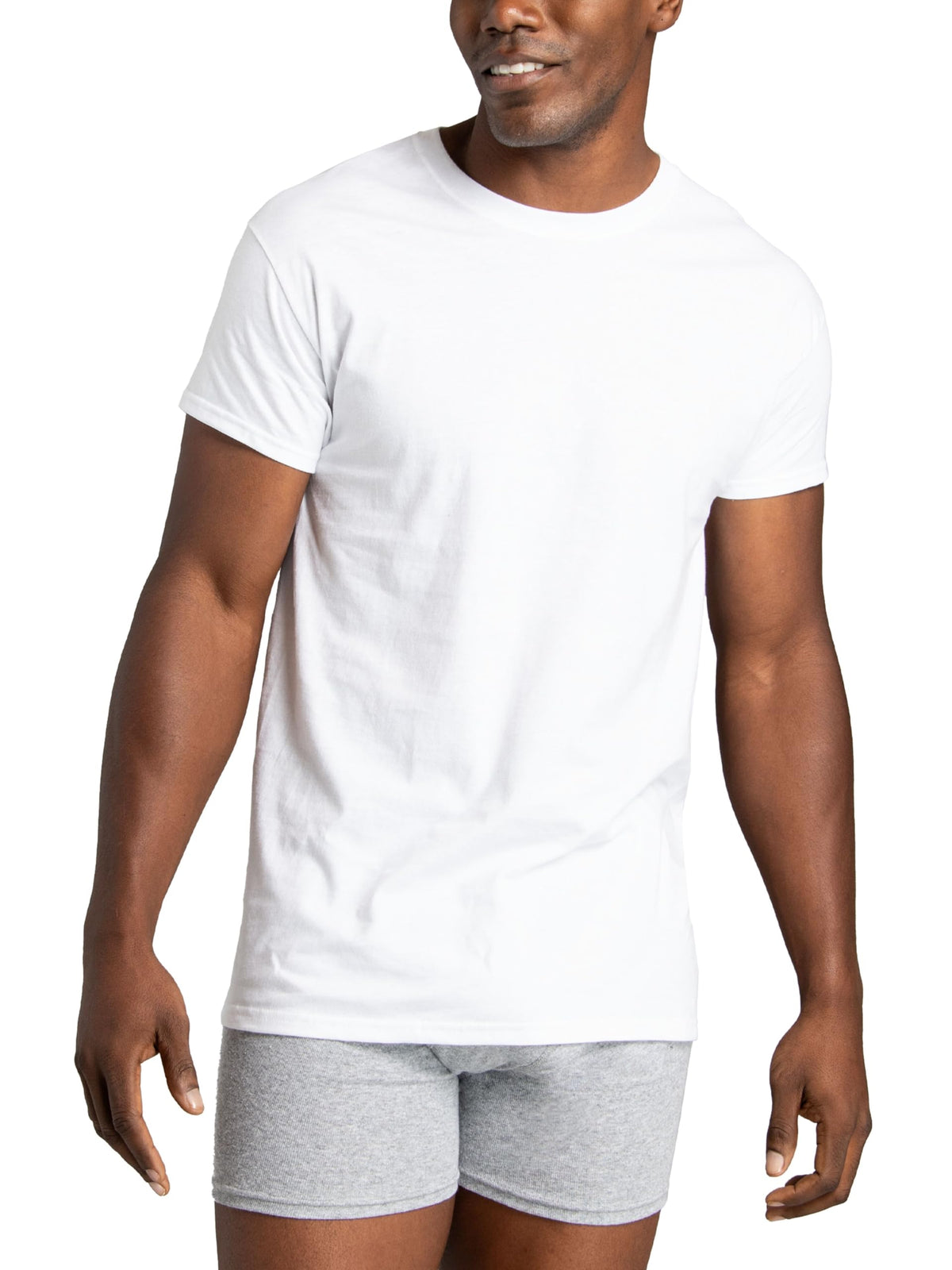 Fruit of The Loom Men's Crew Tee Undershirts, Moisture Wicking & Tag Free, Also Available in Big & Tall Jansha Store