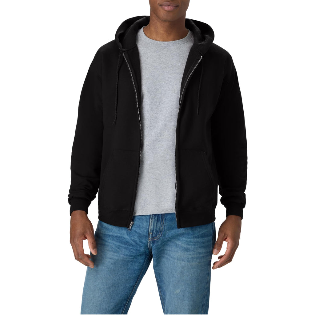 Close-up of the drawstring hood on the zip-up sweatshirt