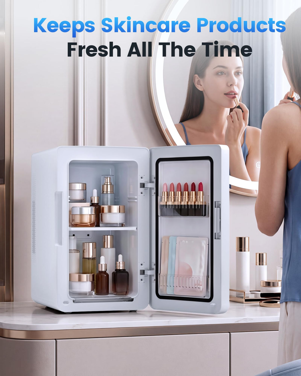 Electactic Mini Fridge, 6L/8Can Portable Small Refrigerator for Bedroom Jansha Store