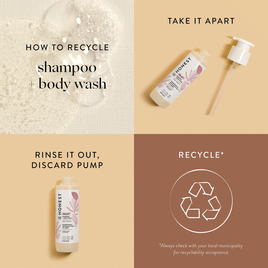 The Honest Company Shampoo & Body Wash, Tear-Free, Fragrance-Free, 10 fl oz Jansha Store