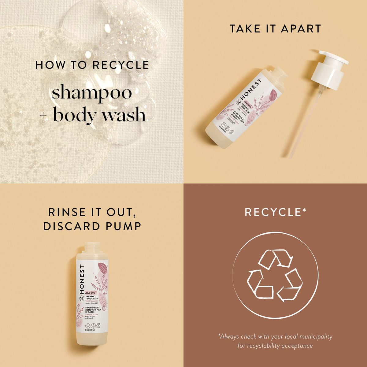 The Honest Company Shampoo & Body Wash, Tear-Free, Fragrance-Free, 10 fl oz Jansha Store