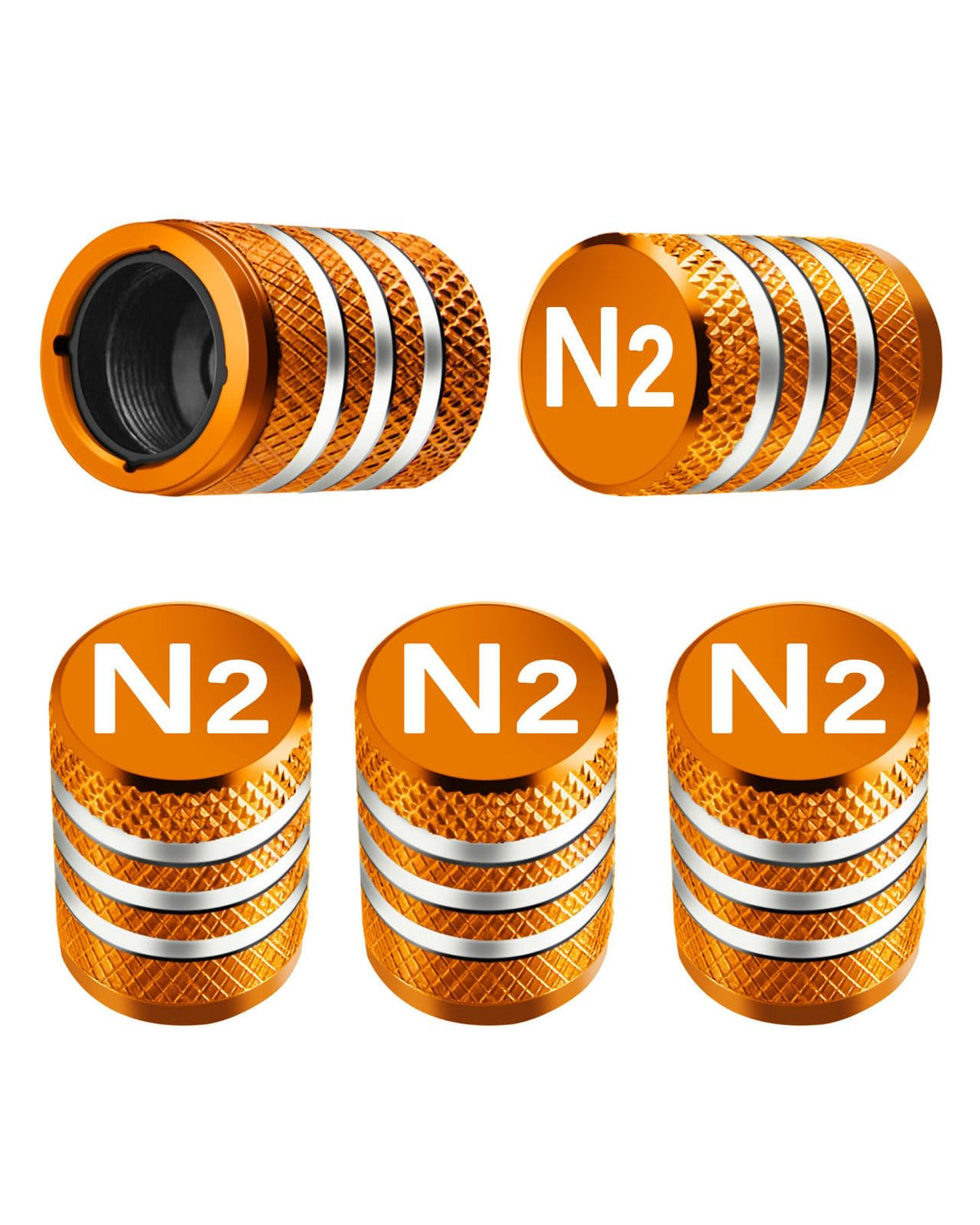 DECURCAR Tire Valve Stem Caps 5 Pack American Flag - Black Jansha Store