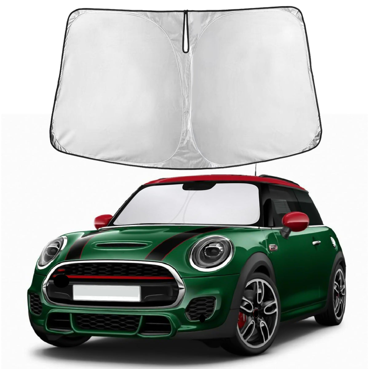 Autovir Windshield Sun Shade, Foldable Car Window Shades, 280T Visor Shade Jansha Store