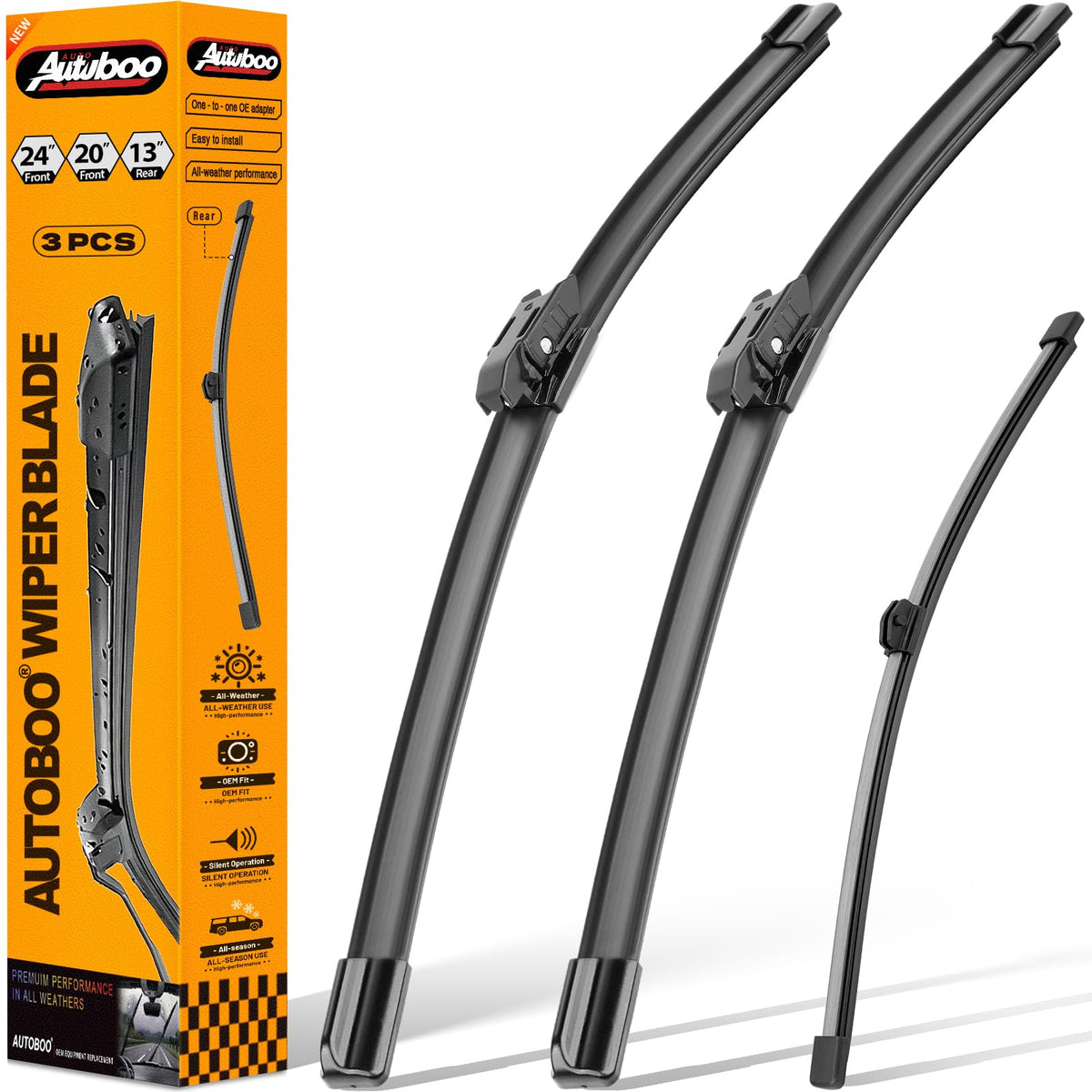 AUTOBOO Windshield Wiper Blade Replacement for Toyota RAV4 Mazda 5 Jansha Store