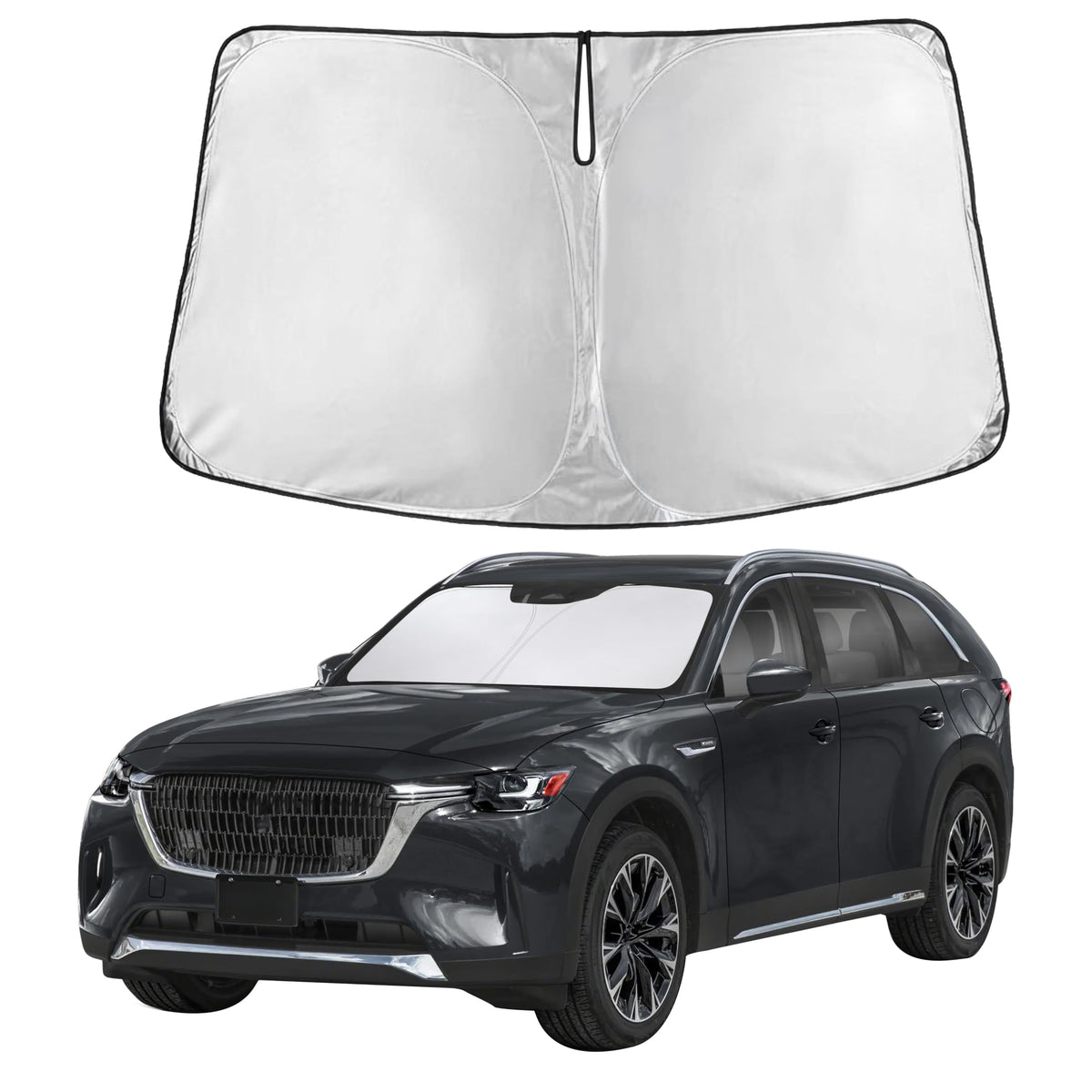 Autovir Windshield Sun Shade, Foldable Car Window Shades, 280T Visor Shade Jansha Store