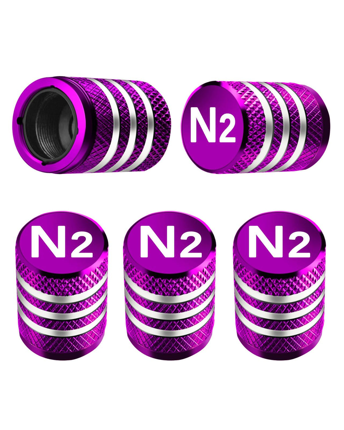 DECURCAR Tire Valve Stem Caps 5 Pack American Flag - Black Jansha Store