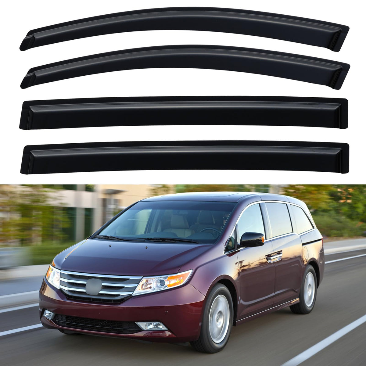 Window Visors Rain Guards for 2015-2026 Ford F150 Crew/SuperCrew Cab Jansha Store