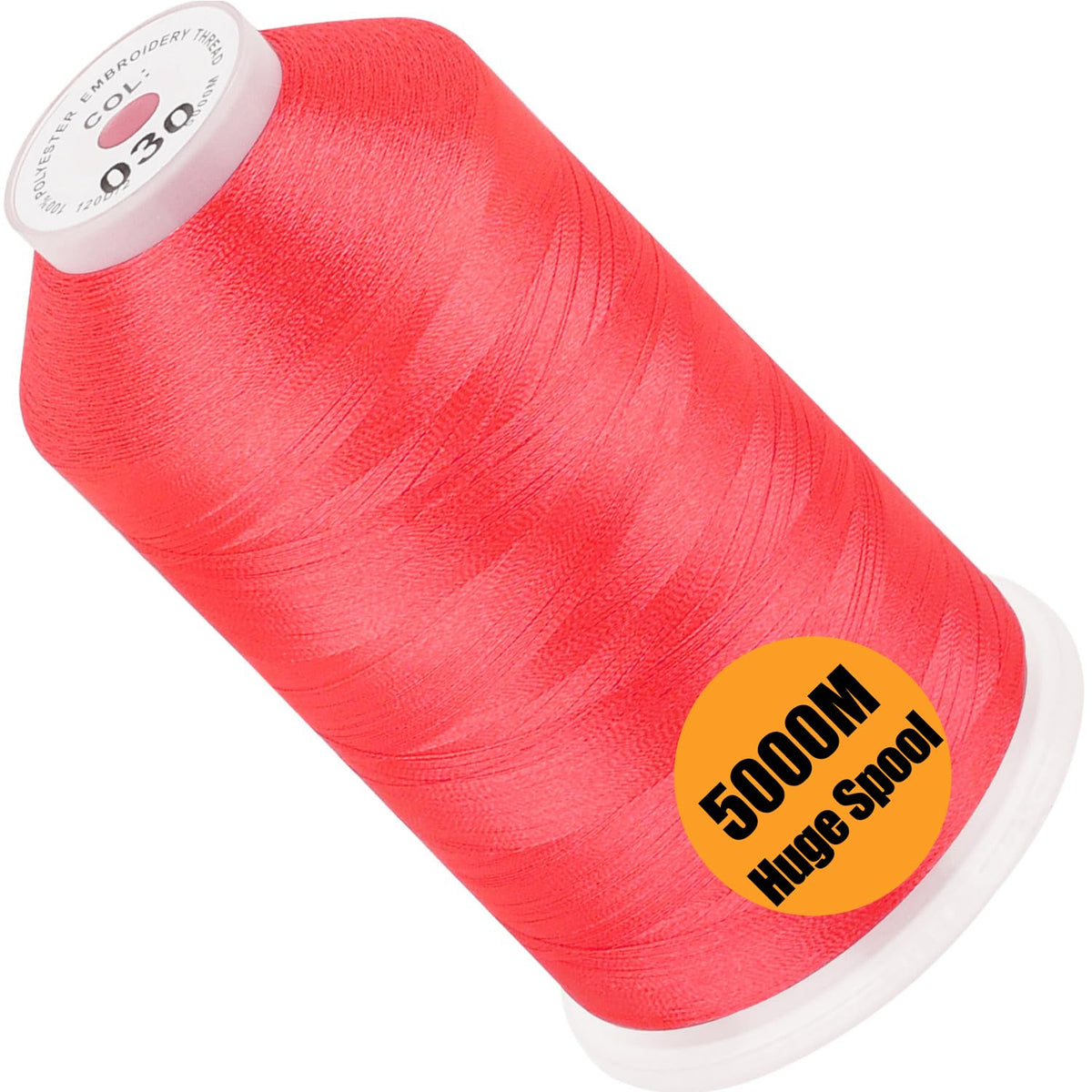 New brothread 5000M Huge Spool Embroidery Machine Thread - White Jansha Store