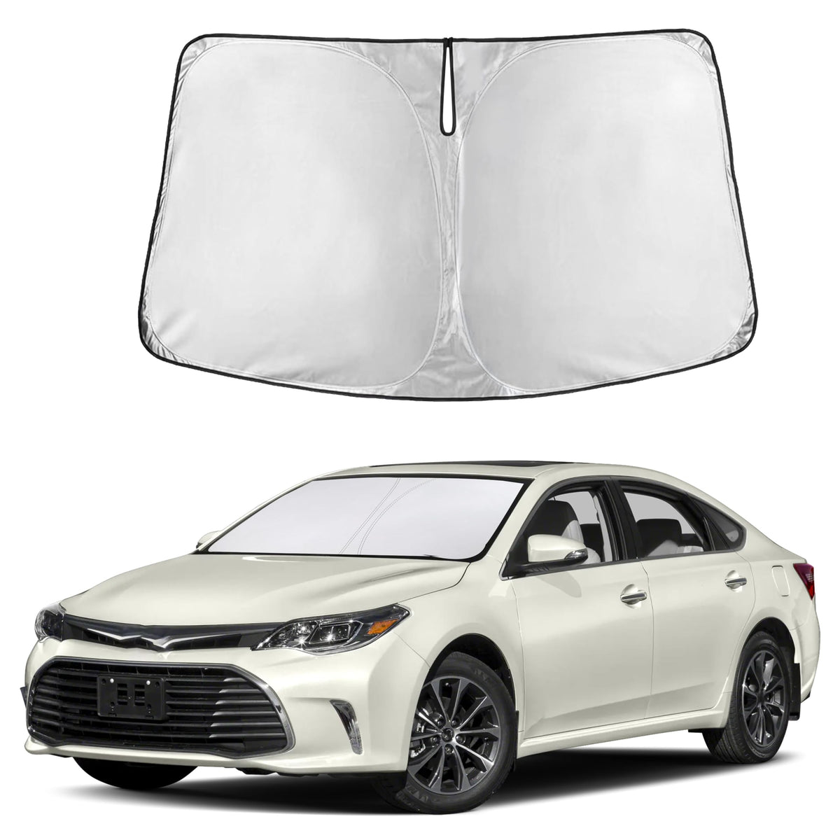 Autovir Windshield Sun Shade, Foldable Car Window Shades, 280T Visor Shade Jansha Store