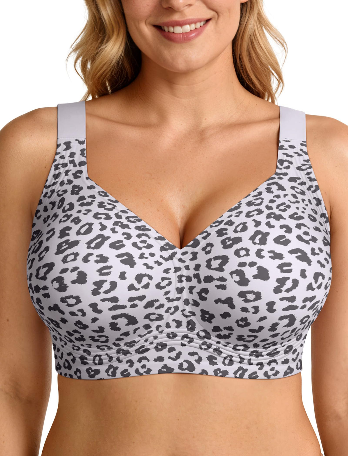 Jelly bra in cream shown from the back with adjustable straps