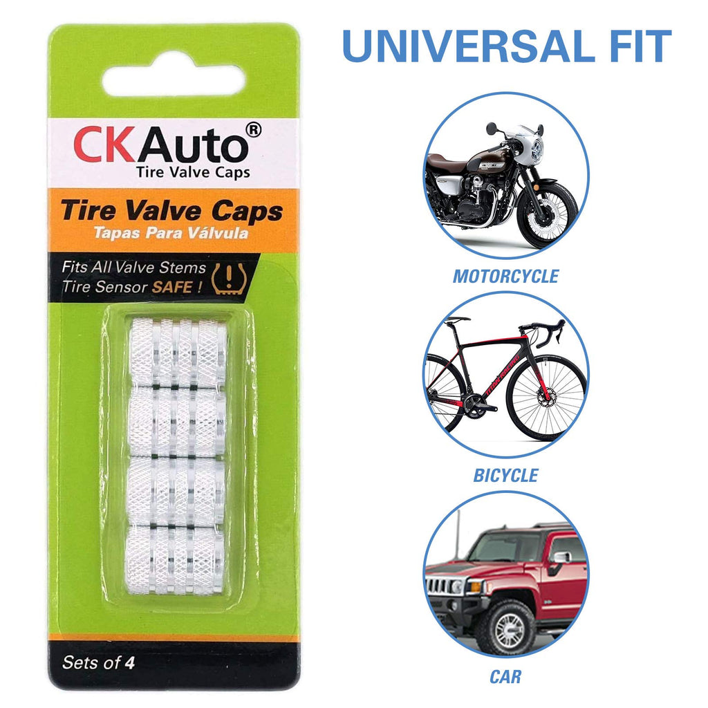 CKAuto Tire Valve Stem Caps, Aluminum Black, 4 pcs/Pack Jansha Store