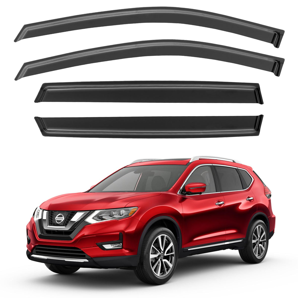 Window Visors Rain Guards for 2015-2026 Ford F150 Crew/SuperCrew Cab Jansha Store