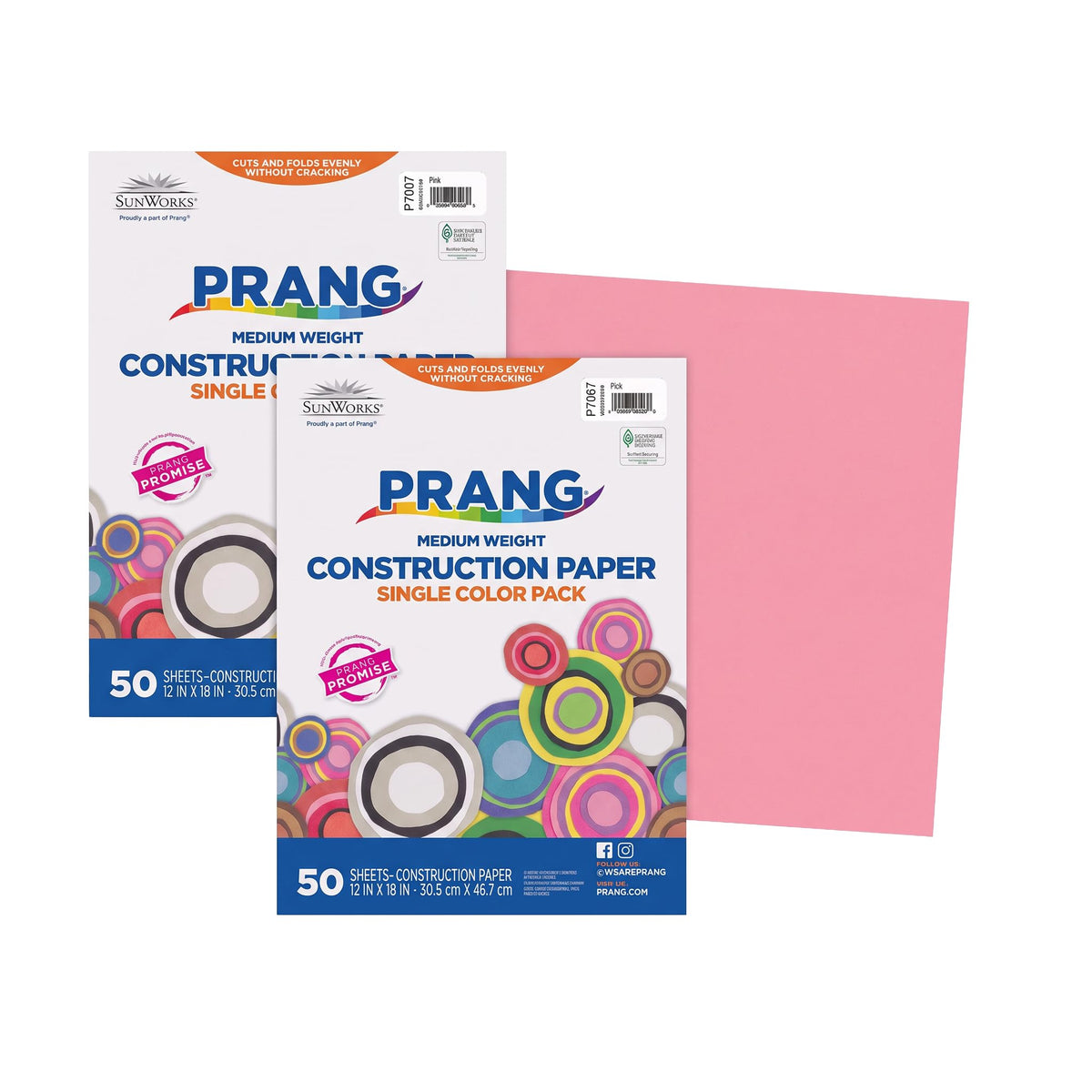Prang (Formerly SunWorks) Construction Paper, 10 Assorted Colors, 12" x 18", 50 Sheets Jansha Store