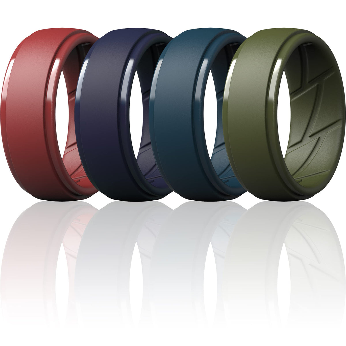ThunderFit Men's Silicone Rings, Breathable Rubber Bands, 10mm Wide Jansha Store