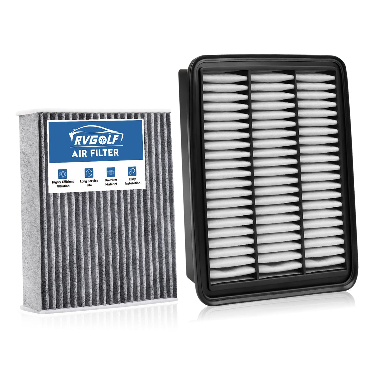 Not for Hybrid, Engine+Cabin Air Filter Fit 2015-2019 Sonata 2.4L (Gas) Jansha Store