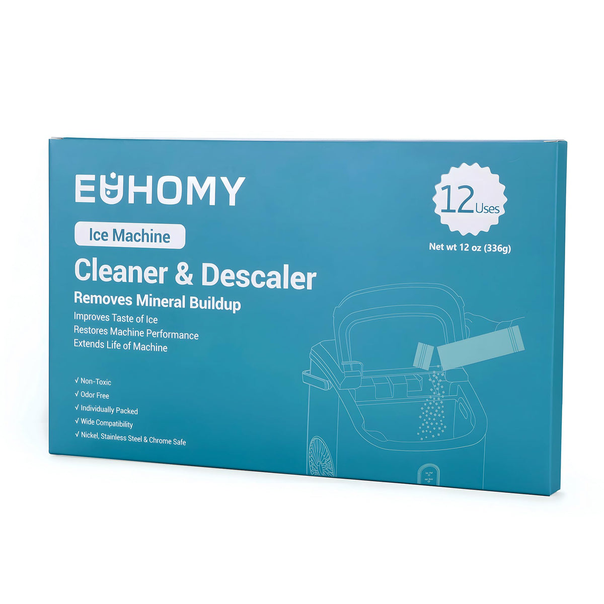 EUHOMY Ice Maker Cleaner & Descaler, 24 Uses & Individually Packed Jansha Store