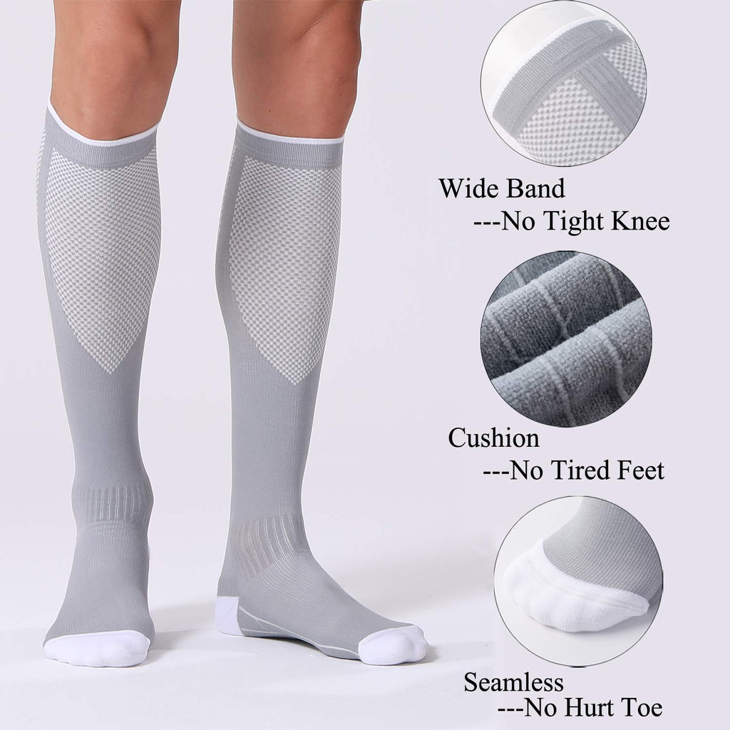 FITRELL 3 Pairs Compression Socks for Women and Men 20-30mmHg-Circulation Support Socks Jansha Store