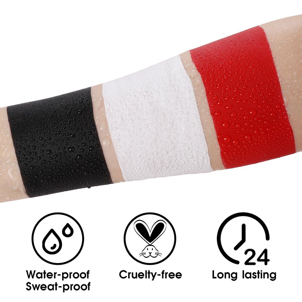 BADCOLOR Black Cream-Blendable Face Body Paint Stick for Adults Children Eye Black Softball Football Baseball Sports , Non-Toxic Hypoallergenic for Halloween SFX Makeup Cosplay Joker Costume Parties Jansha Store