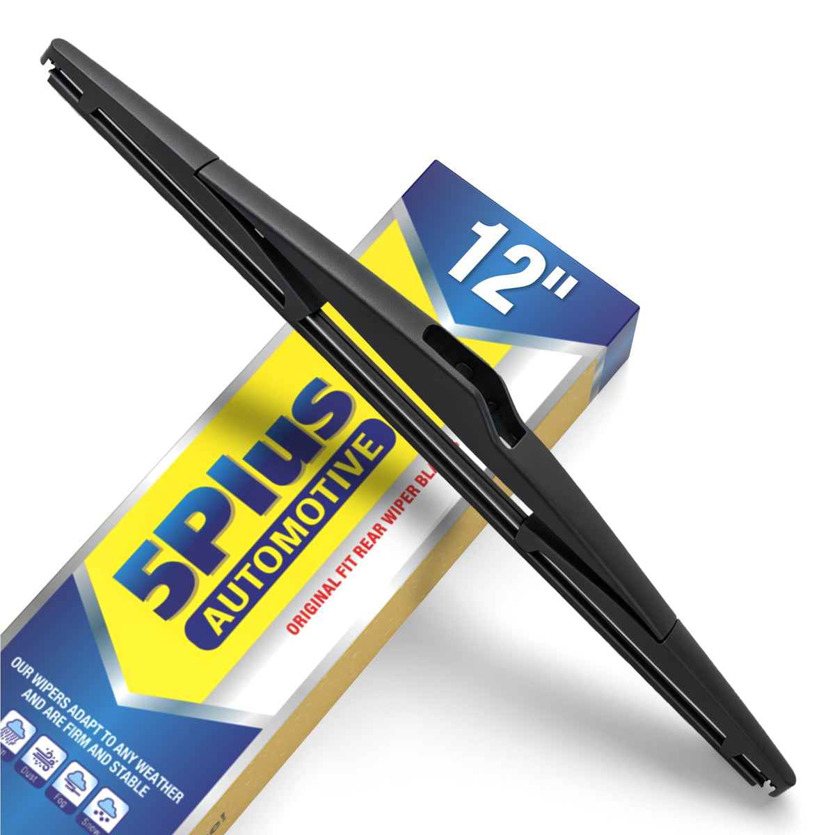 5 PLUS RearQuiet 12 Inch Rear Wiper Blade,OEM Replacement Rear Window Wiper Jansha Store