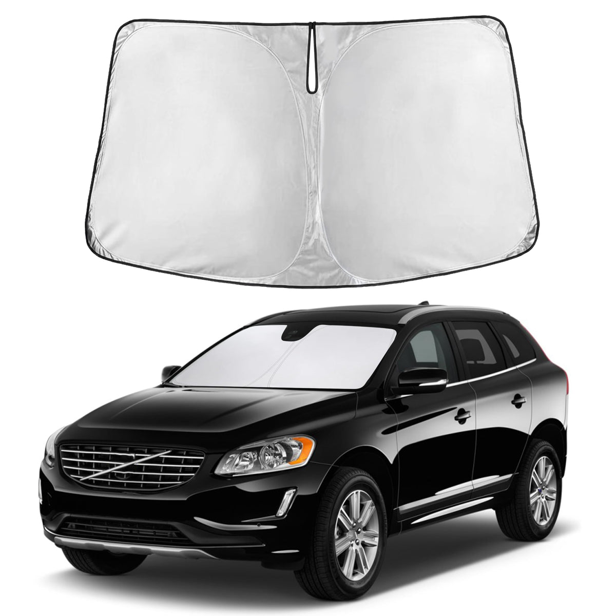 Autovir Windshield Sun Shade, Foldable Car Window Shades, 280T Visor Shade Jansha Store