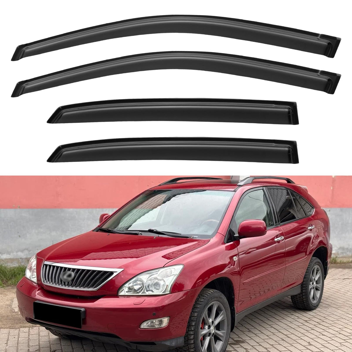 Window Visors Rain Guards for 2015-2026 Ford F150 Crew/SuperCrew Cab Jansha Store