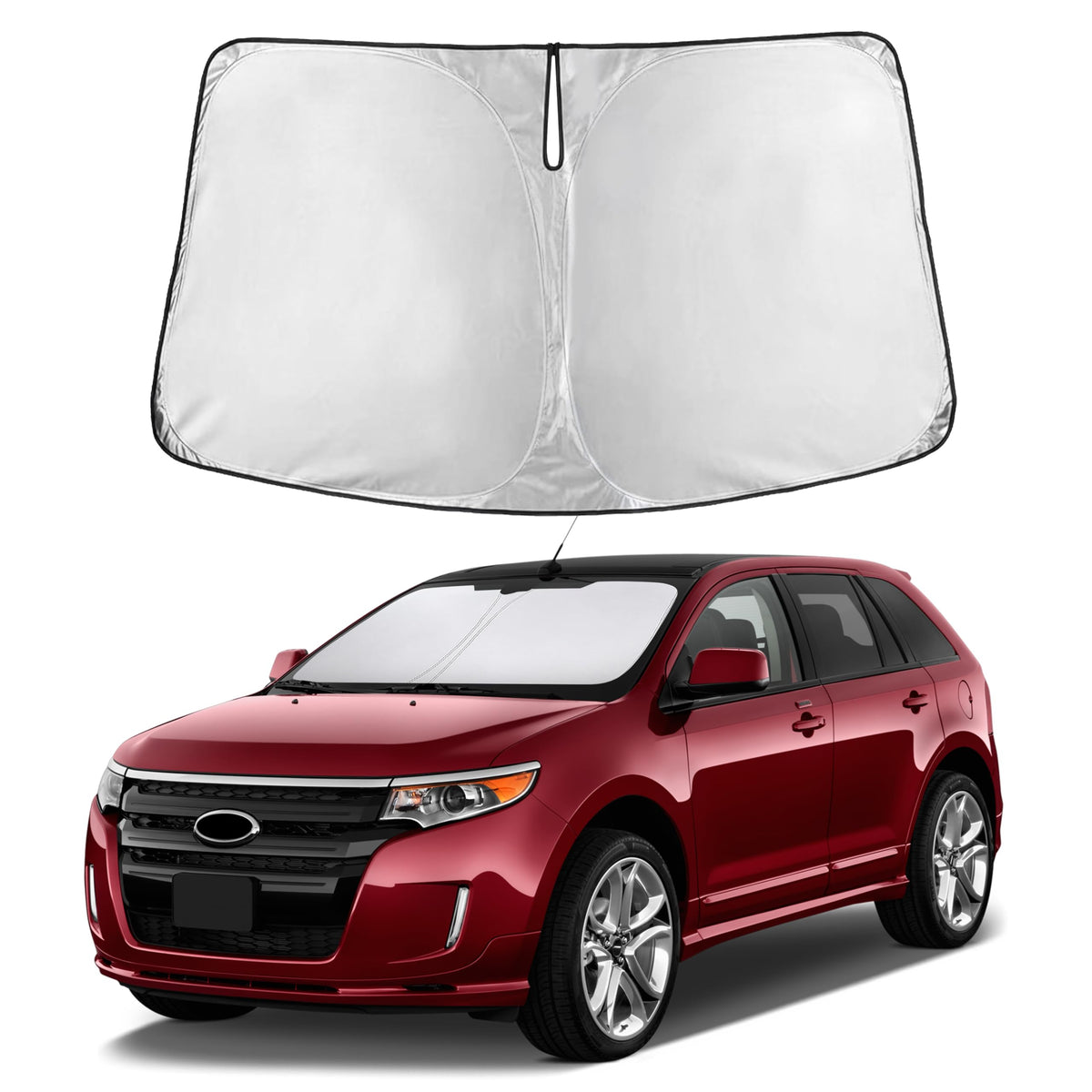 Autovir Windshield Sun Shade, Foldable Car Window Shades, 280T Visor Shade Jansha Store