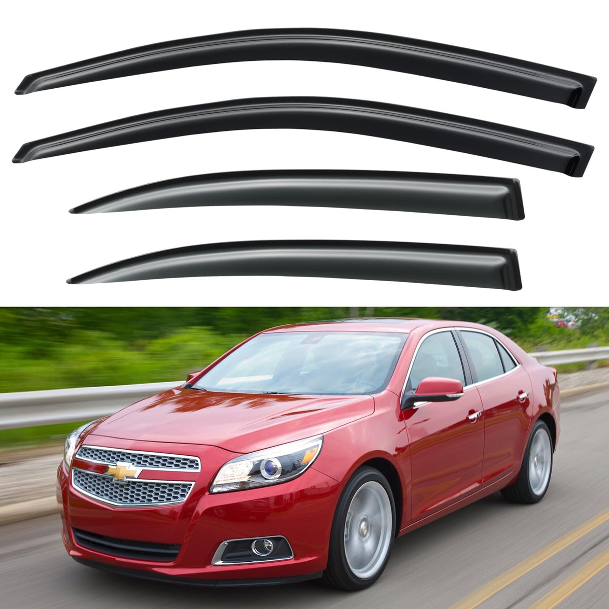 Window Visors Rain Guards for 2015-2026 Ford F150 Crew/SuperCrew Cab Jansha Store