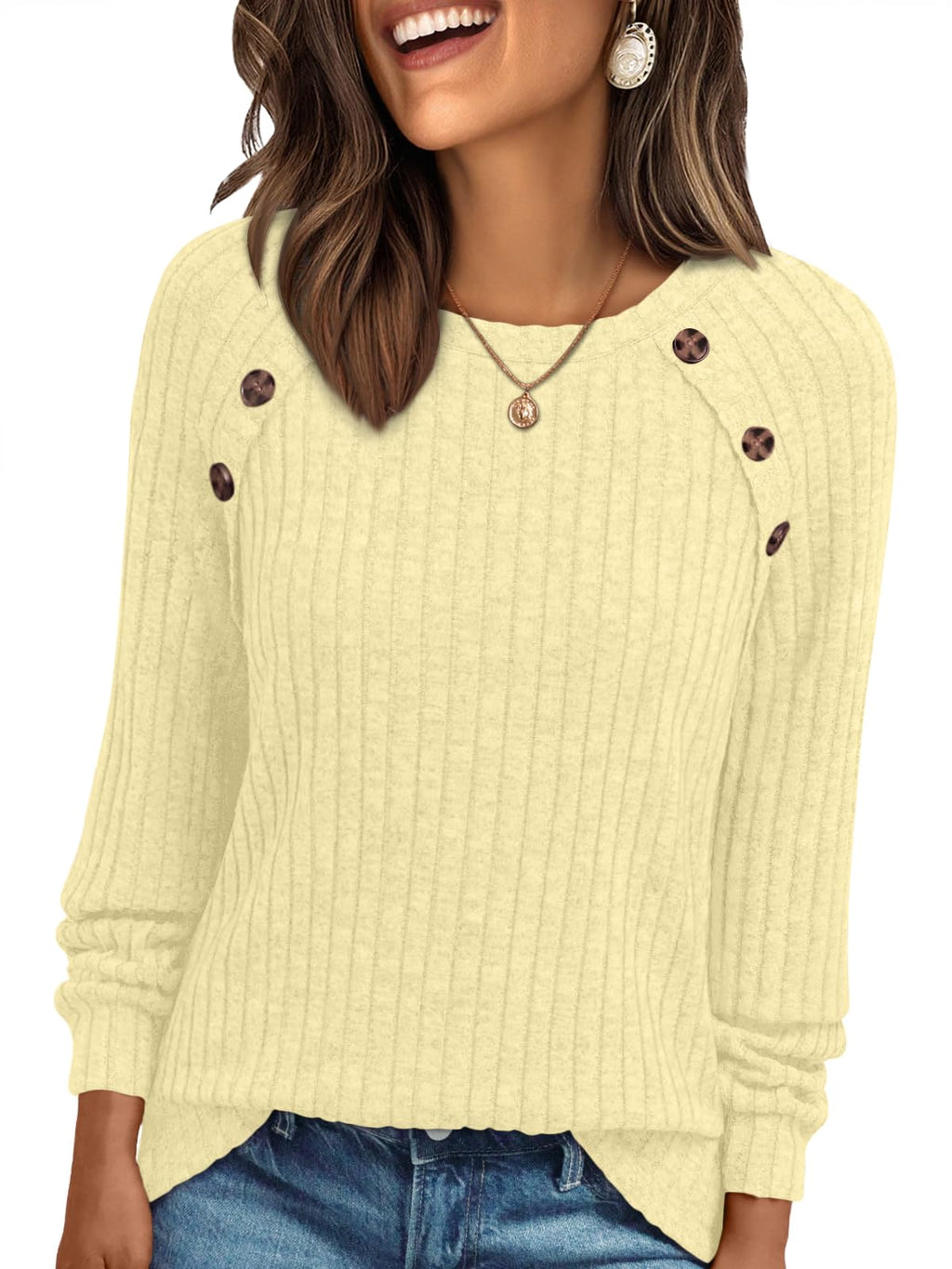 AUTOMET Womens Long Sleeve Shirts Fall Sweaters Business Casual Tops Blouse Jansha Store