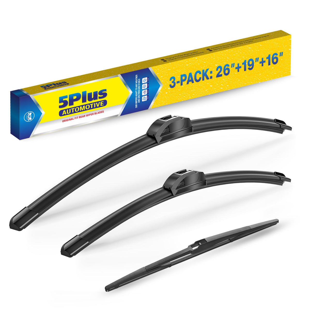 5 PLUS 20" Wiper Blades 2 Pack for J/U HOOK Front Arms,Premium All-Seasons Jansha Store