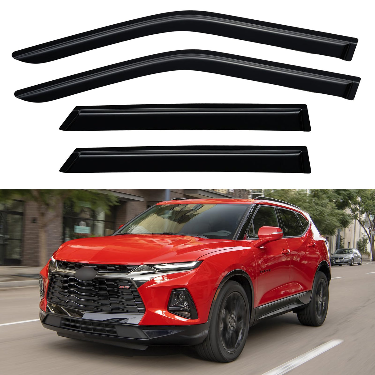Window Visors Rain Guards for 2015-2026 Ford F150 Crew/SuperCrew Cab Jansha Store