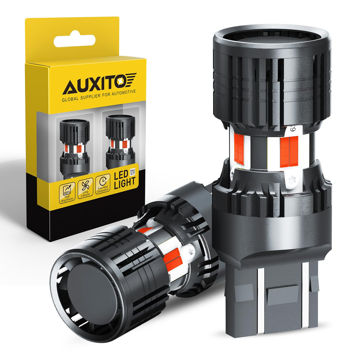 AUXITO 912 921 LED Bulb for Backup Light Reverse Lights High Power 2835 15-SMD Chipsets Error Free T15 906 922 W16W Bulbs, 6000K White, Automotive Light Bulbs (Upgraded, Pack of 2) Jansha Store