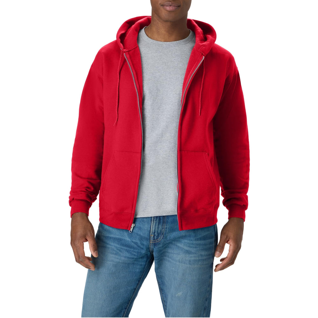 Detail of the ribbed cuffs on a men's fleece zip-up hoodie