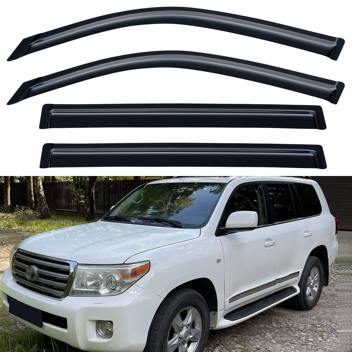 Window Visors Rain Guards for 2015-2026 Ford F150 Crew/SuperCrew Cab Jansha Store