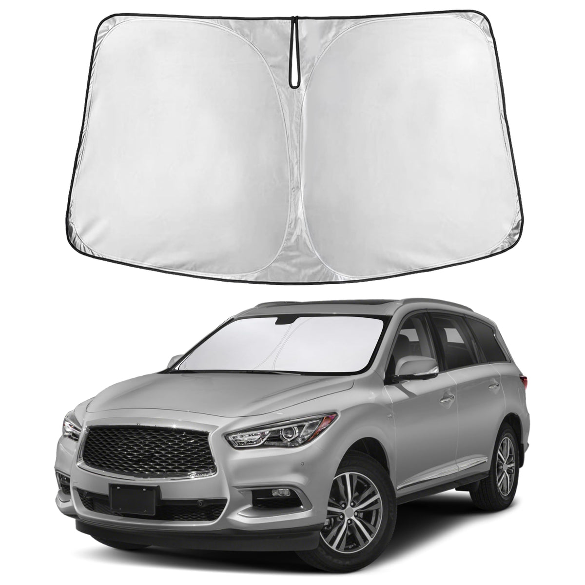 Autovir Windshield Sun Shade, Foldable Car Window Shades, 280T Visor Shade Jansha Store