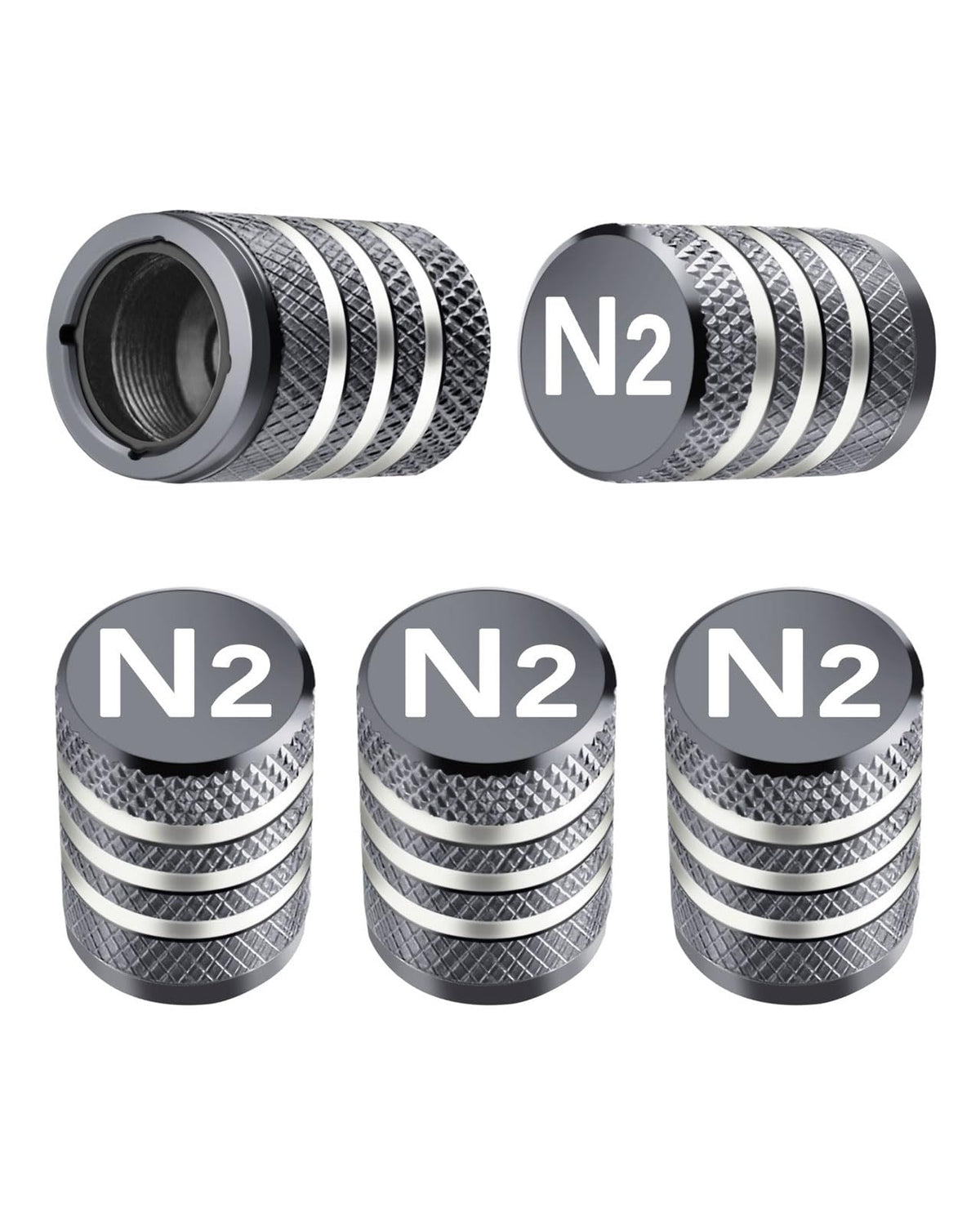 DECURCAR Tire Valve Stem Caps 5 Pack American Flag - Black Jansha Store