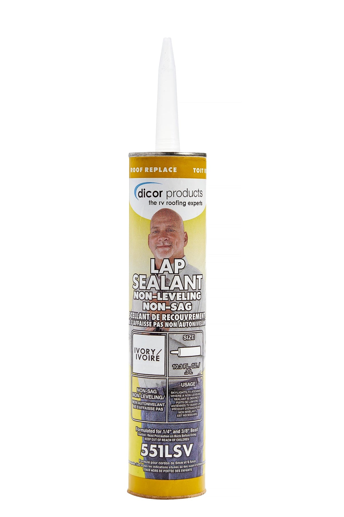Dicor 501LSW-1 Self-Leveling Lap Sealant, White, 10.3 Oz, RV Roofing Jansha Store