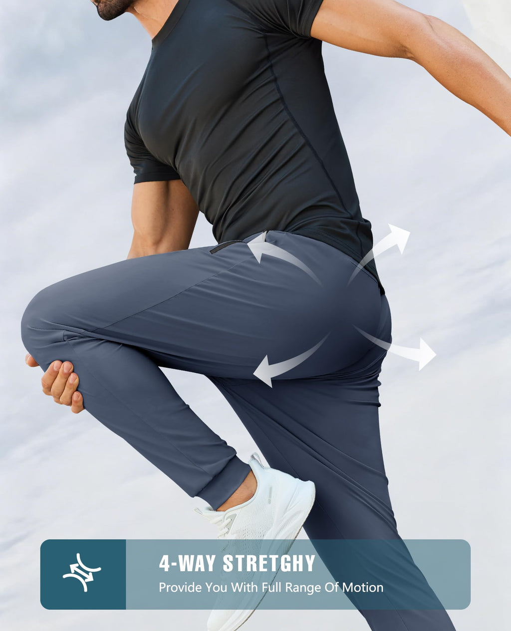 Mens Sweatpants with Zipper Pockets Lightweight Athletic Joggers for Workout Running Gym Track Casual Wear Jansha Store
