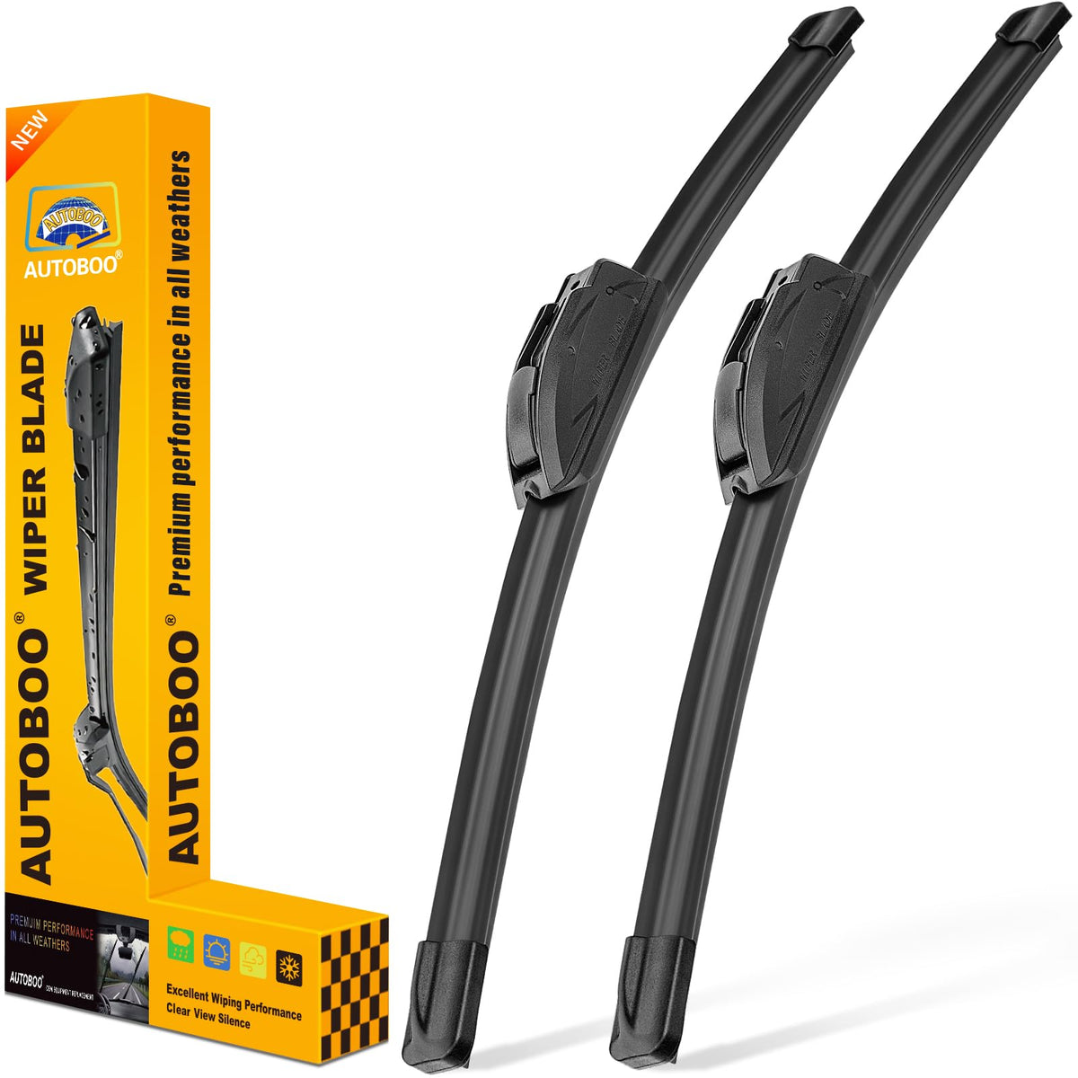 AUTOBOO 26" and 16" Windshield Wipers Blades (Pack Of 2) Jansha Store