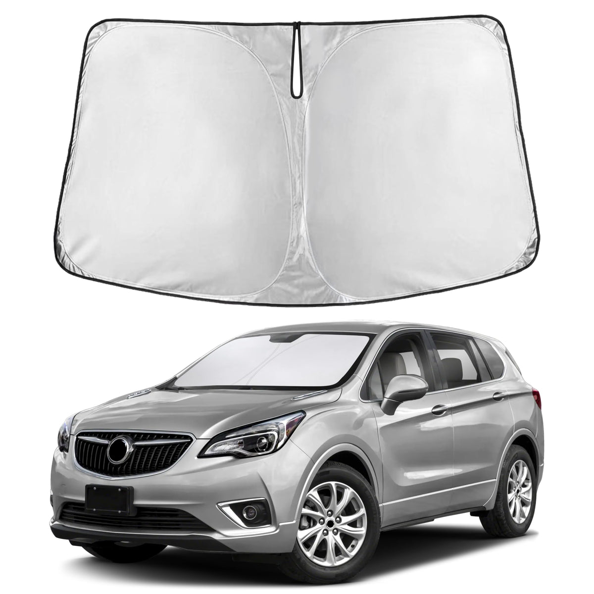 Autovir Windshield Sun Shade, Foldable Car Window Shades, 280T Visor Shade Jansha Store