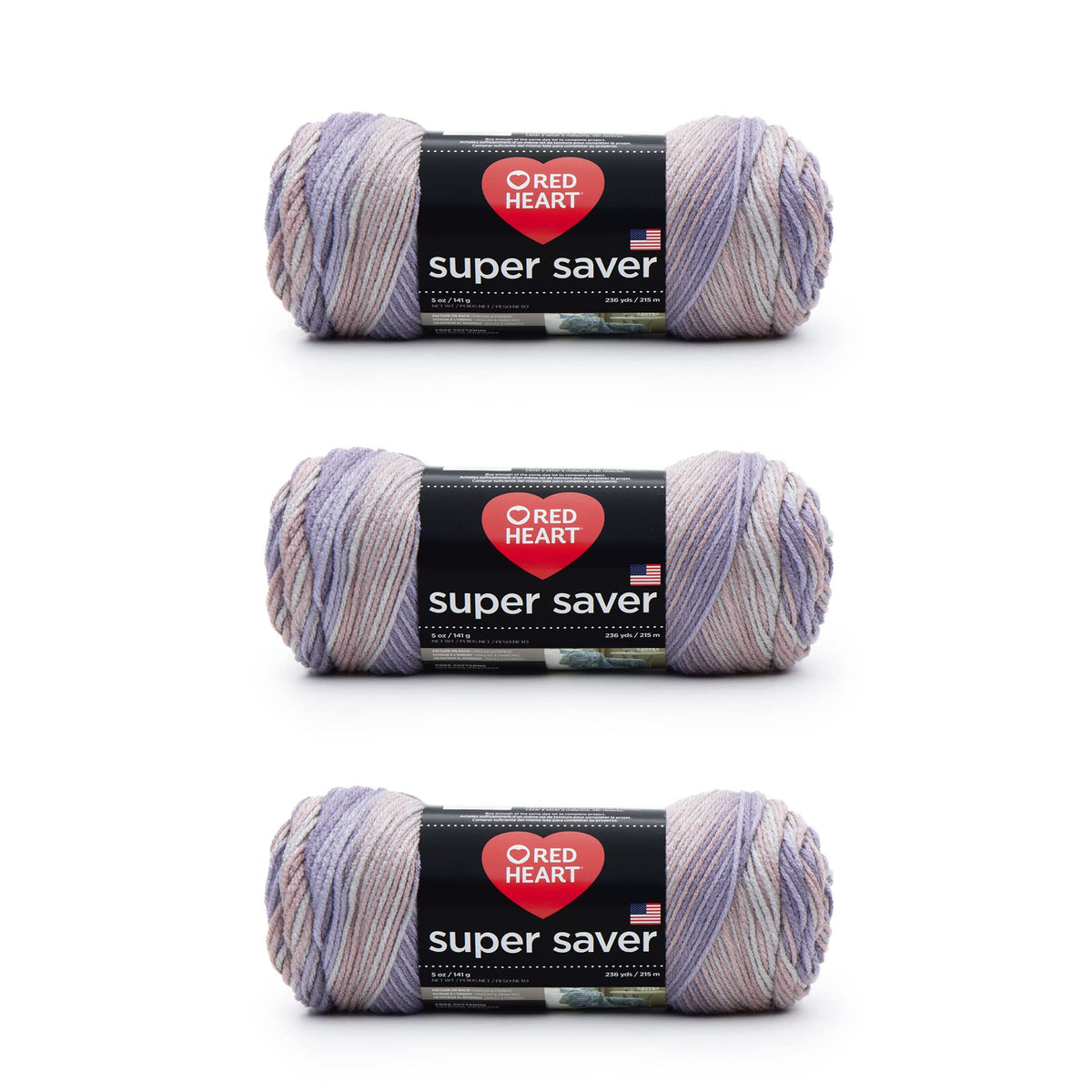 Red Heart Super Saver Yarn for Crocheting & Knitting, Medium Thyme, 3-Pack Jansha Store