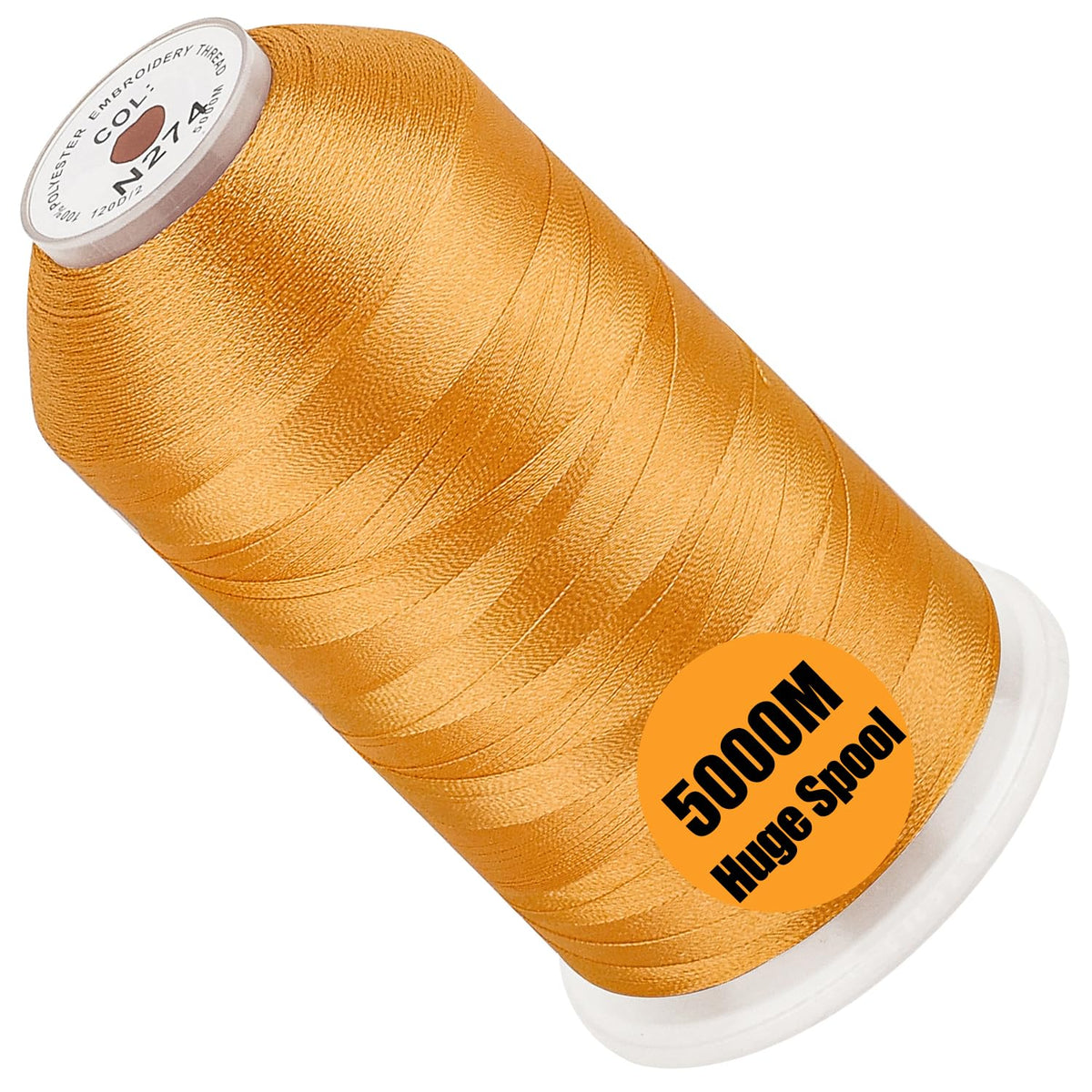 New brothread 5000M Huge Spool Embroidery Machine Thread - White Jansha Store